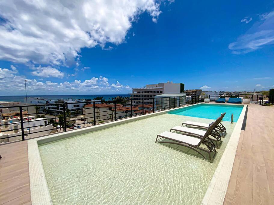 Beautiful + Luxury + Ocean View + Pool Leilighet Playa del Carmen Eksteriør bilde