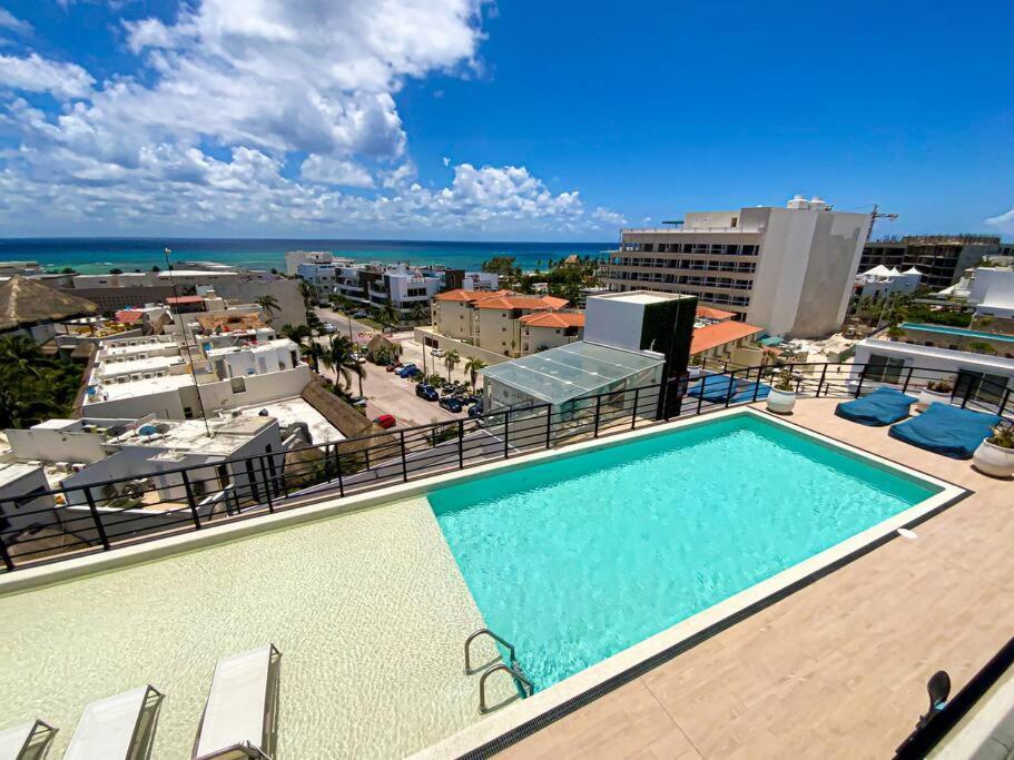 Beautiful + Luxury + Ocean View + Pool Leilighet Playa del Carmen Eksteriør bilde