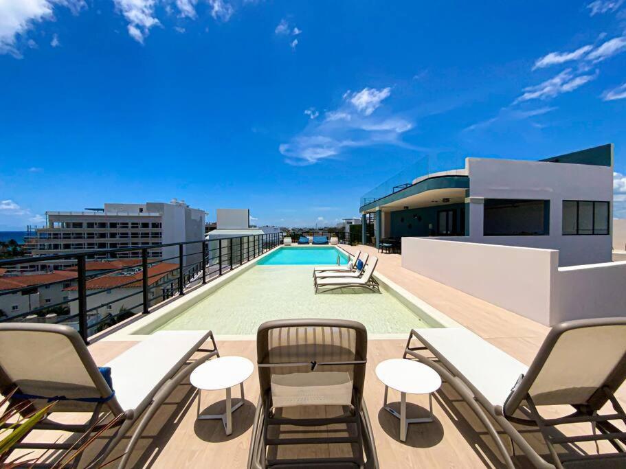 Beautiful + Luxury + Ocean View + Pool Leilighet Playa del Carmen Eksteriør bilde