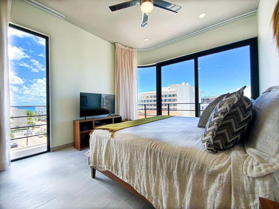 Beautiful + Luxury + Ocean View + Pool Leilighet Playa del Carmen Eksteriør bilde